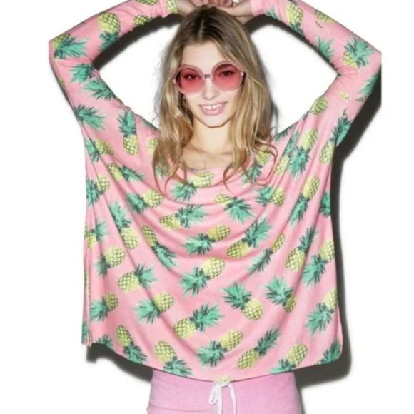 WILDFOX Pineapple Print Swim Cover Up - Picture 1 of 7